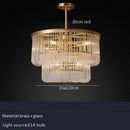 Minimalist brass glass bar chandelier living room crystal light