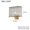 Minimalist brass glass bar chandelier living room crystal light