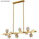 DecorBites™ Minimalist Brass LED Gemstone Hanging Light for Dining Room - Crystal Island Lighting