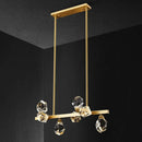 DecorBites™ Minimalist Brass LED Gemstone Hanging Light for Dining Room - Crystal Island Lighting