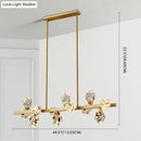 DecorBites™ Minimalist Brass LED Gemstone Hanging Light for Dining Room - Crystal Island Lighting