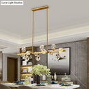 DecorBites™ Minimalist Brass LED Gemstone Hanging Light for Dining Room - Crystal Island Lighting