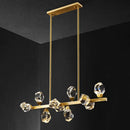 DecorBites™ Minimalist Brass LED Gemstone Hanging Light for Dining Room - Crystal Island Lighting