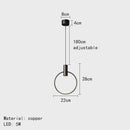 Minimalist brass ring chandelier bedroom gold pendant light