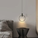 Minimalist brass ring chandelier bedroom gold pendant light