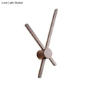 Minimalist brass wall light sconce – living room clock lighting