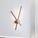 Minimalist brass wall light sconce – living room clock lighting