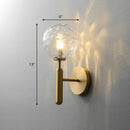 DecorBites™ Minimalist Brass Wall Sconce with Cream Glass Shade - 1-Light Living Room Lighting