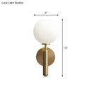 DecorBites™ Minimalist Brass Wall Sconce with Cream Glass Shade - 1-Light Living Room Lighting