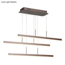 Minimalist bronze acrylic 3 tiered pendant light dining room