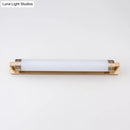 Minimalist bronze greek key wall light sconce for bathroom vanity