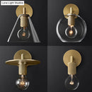 DecorBites™ Minimalist Bronze Wall Sconce with Glass Shade Options
