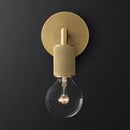 DecorBites™ Minimalist Bronze Wall Sconce with Glass Shade Options