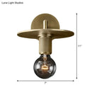 DecorBites™ Minimalist Bronze Wall Sconce with Glass Shade Options