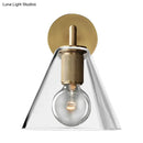 DecorBites™ Minimalist Bronze Wall Sconce with Glass Shade Options