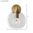 DecorBites™ Minimalist Bronze Wall Sconce with Glass Shade Options