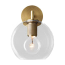 DecorBites™ Minimalist Bronze Wall Sconce with Glass Shade Options