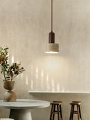 Minimalist brown and cream wind led pendant lamp dining room