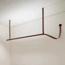 Minimalist brown leather hanging clothes drying rack bedroom decor