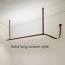 Minimalist brown leather hanging clothes drying rack bedroom decor
