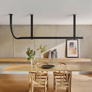 Minimalist brown leather hanging clothes drying rack bedroom decor