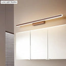 DecorBites™ Minimalist Iron Sconce: 16"/23.5"/31.5" LED Vanity Wall Light, Brown Finish - Warm/White Light, Ideal for Bathrooms