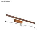 DecorBites™ Minimalist Iron Sconce: 16"/23.5"/31.5" LED Vanity Wall Light, Brown Finish - Warm/White Light, Ideal for Bathrooms