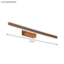 DecorBites™ Minimalist Iron Sconce: 16"/23.5"/31.5" LED Vanity Wall Light, Brown Finish - Warm/White Light, Ideal for Bathrooms