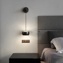 Minimalist brushed brass & matte black led wall lamp for bedroom