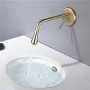 Minimalist brushed gold basin faucet bathroom wall mounted tap