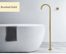 Minimalist brushed gold & black bathtub shower faucet bathroom spout