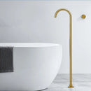 Minimalist brushed gold & black bathtub shower faucet bathroom spout