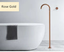 Minimalist brushed gold & black bathtub shower faucet bathroom spout