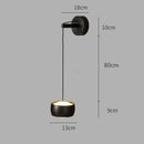 Minimalist brushed gold & matte black wall lamp bedroom reading light