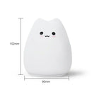 Minimalist cat silicone led night light bedroom lamp 3 colors