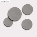 Minimalist cement grey flat round wall sconce light for bedroom