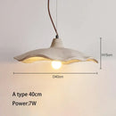 Minimalist ceramic petal pendant chandelier bedroom light