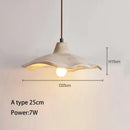 Minimalist ceramic petal pendant chandelier bedroom light