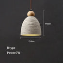 Minimalist ceramic petal pendant chandelier bedroom light