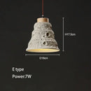 Minimalist ceramic petal pendant chandelier bedroom light