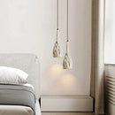 Minimalist ceramic petal pendant chandelier bedroom light