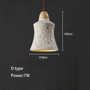 Minimalist ceramic petal pendant chandelier bedroom light