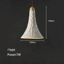 Minimalist ceramic petal pendant chandelier bedroom light