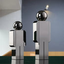 Minimalist chrome decorbites crystal man statue living room figurine