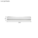 Minimalist chrome led vanity wall light for bathroom