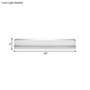 Minimalist chrome led vanity wall light for bathroom