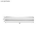 Minimalist chrome led vanity wall light for bathroom