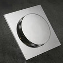 Minimalist chrome square brass anti odor floor drain bathroom trap