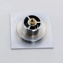 Minimalist chrome square brass anti odor floor drain bathroom trap