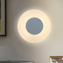 Minimalist circular led wall lamp – living room backlit sconce